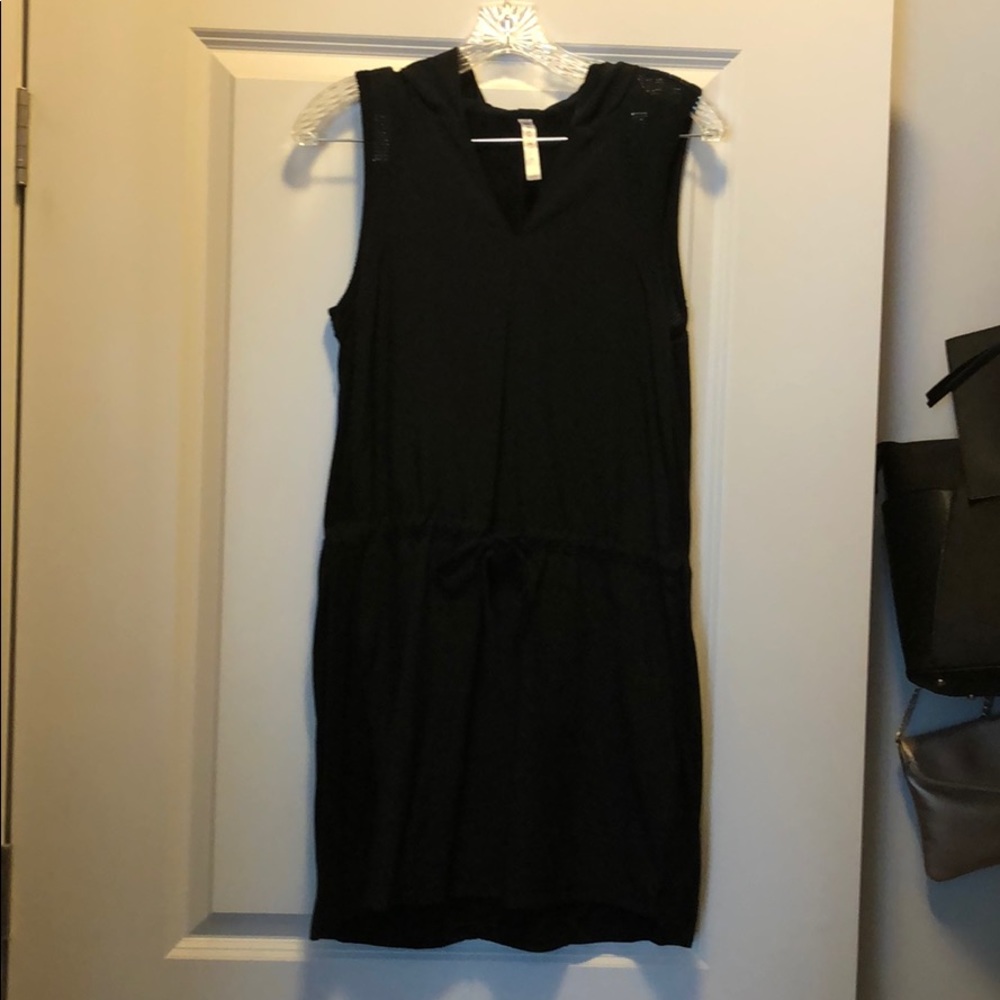 Black hooded dress